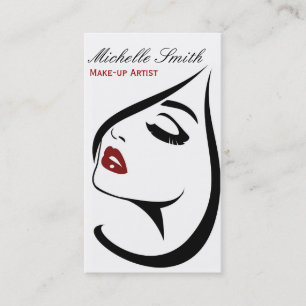 Retro Make-up artist business card design