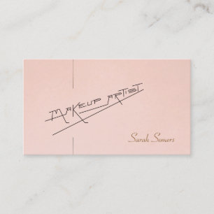Retro Makeup Artist Beauty Salon Light Pink Business Card