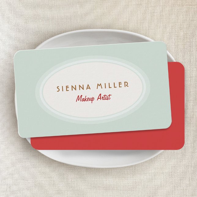 Retro Makeup Artist  Business Card (Creator Uploaded)