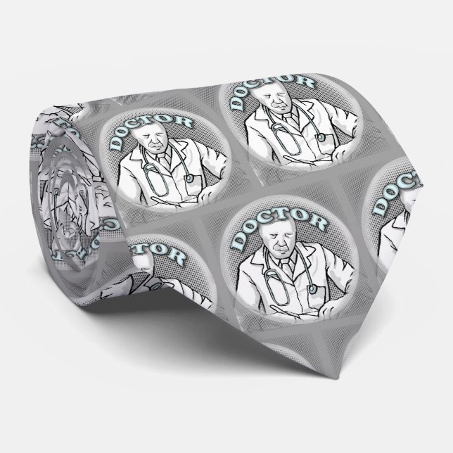 Retro Male Doctor Tie (Rolled)