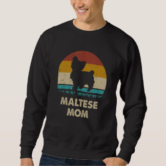Retro Maltese Dog Mum   Maltese Dog     Women Sweatshirt