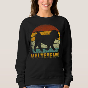 Retro Maltese Mum Doxie Dog Owner Mother Pet Mama Sweatshirt