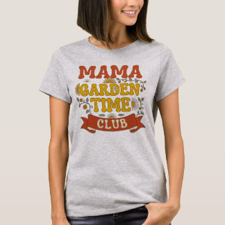 Retro Mama Garden Club Vintage 1970s Typography  T-Shirt