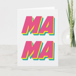 Retro Mama Love You Card