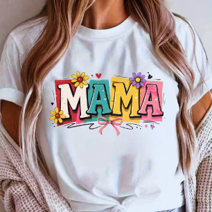 Retro Mama Mother’s Day Mum Design T-Shirt