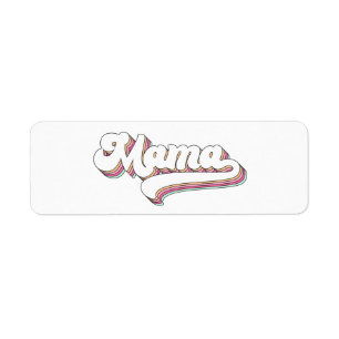 Retro Mama Return Address Label