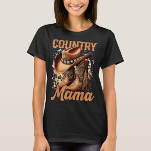 Retro mama western cowgirls mother day family T-Shirt