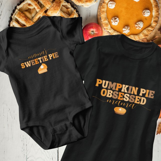 Retro Mama's Sweetie Pie Thanksgiving Matching Baby Bodysuit (Creator Uploaded)