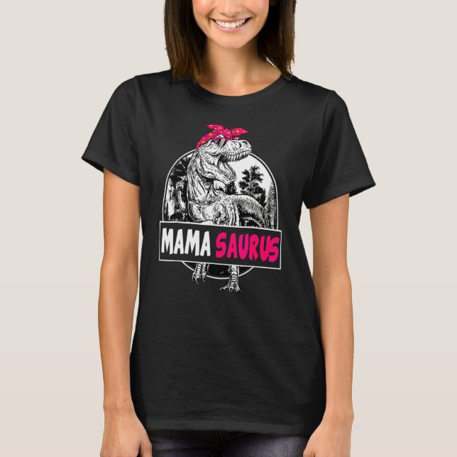 Retro Mamasaurus Rex Dinosaur Mama Saurus Family M T-Shirt (Front)