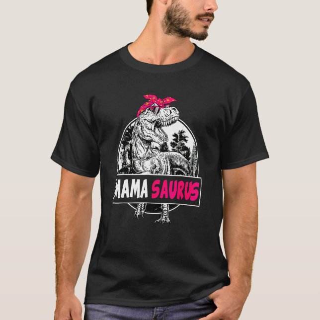 Retro Mamasaurus Rex Dinosaur Mama Saurus Family M T-Shirt (Front)