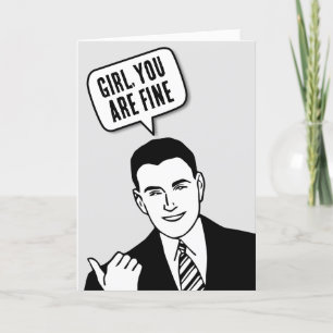 RETRO MAN COMPLIMENTARY BIRTHDAY FOR HER CARD