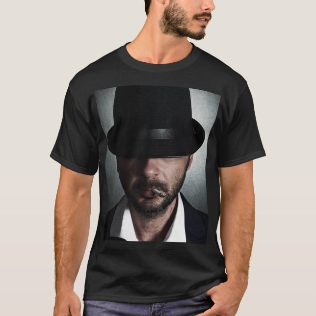 Retro man smoking T-Shirt (Front)