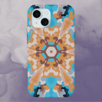 Retro Mandala Blue and Orange