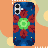 Retro Mandala Blue Red and Green