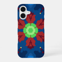 Retro Mandala Blue Red and Green