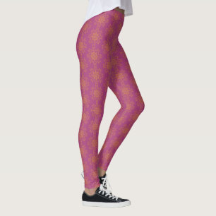Retro Mandala Boysenberry Leggings
