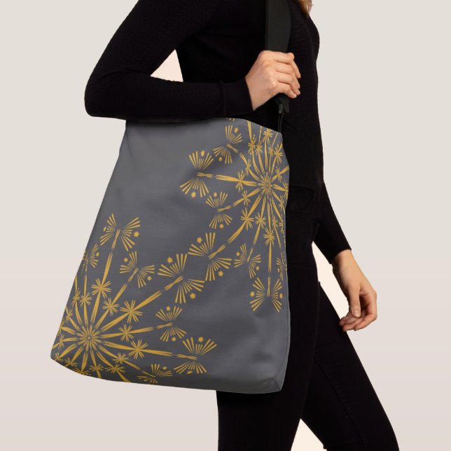 Retro Mandala Dusk Crossbody Bag (Close Up)