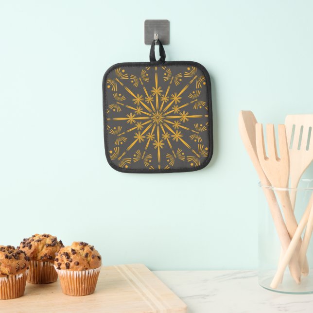 Retro Mandala Dusk Pot Holder (Insitu(Hanging))
