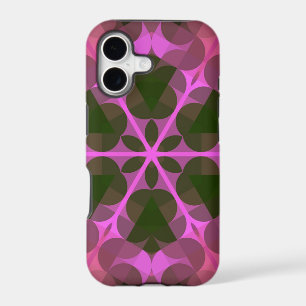 Retro Mandala Flower Pink and Green