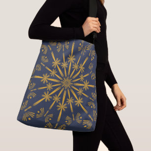 Retro Mandala Midnight Crossbody Bag (2 Sizes)