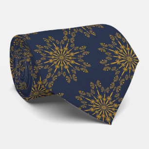 Retro Mandala Midnight Neck Tie