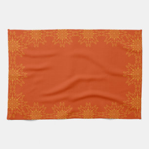 Retro Mandala Papaya Kitchen Towel