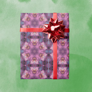 Retro Mandala Purple Pink and Orange Wrapping Paper