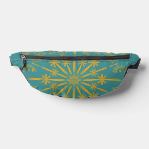 Retro Mandala Teal Fanny Pack
