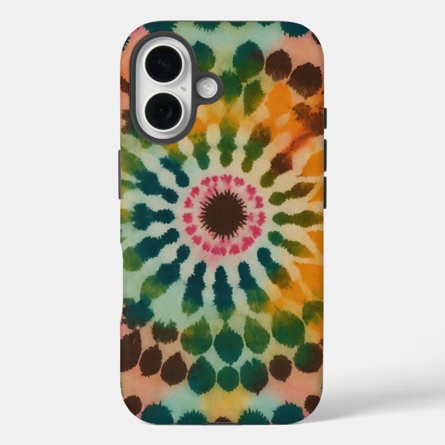Retro Mandala Tie Dye Case-Mate iPhone Case (Back)