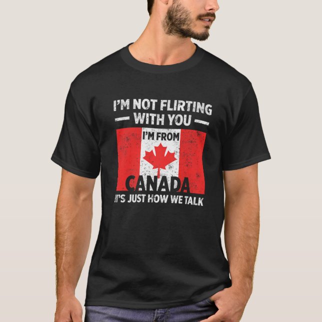 Retro Maple Bear Canada Day Proud Canadian Flag Ca T-Shirt (Front)