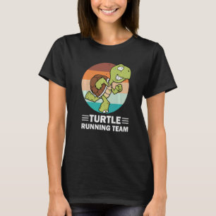 Retro Marathoner Marathon Runner Turtle Running T T-Shirt