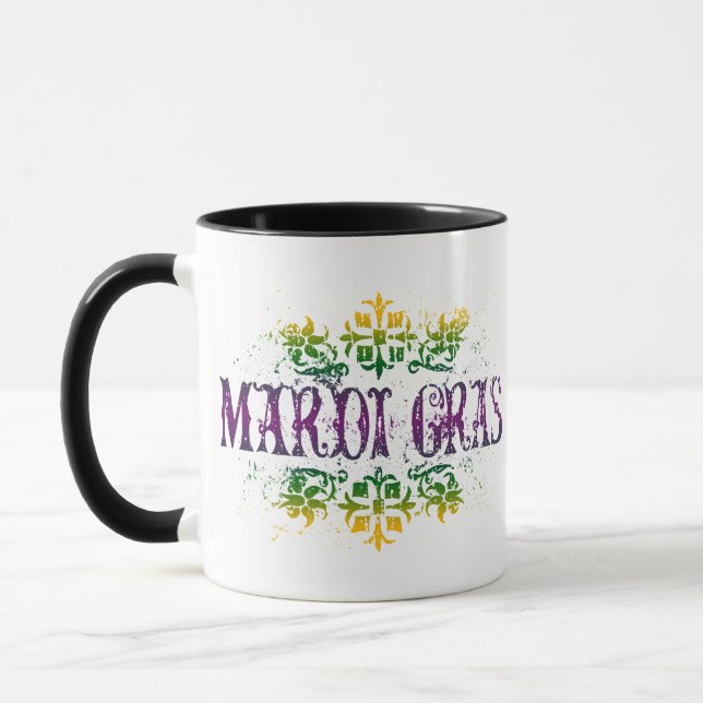 Retro Mardi Gras Mug (Left)