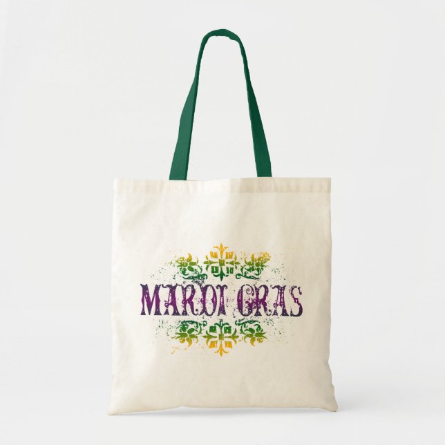 Retro Mardi Gras Tote Bag (Front)