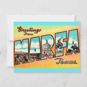 Retro Marfa Texas Greeting Postcard