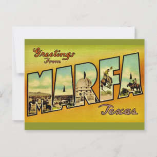 Retro Marfa Texas Greeting Postcard
