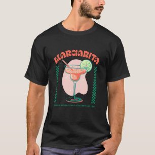 Retro Margarita Glass Lime and Funny Tequila Drink T-Shirt