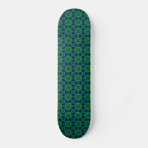 Retro Margeriten - Artdeco in grün blau schwarz Skateboard