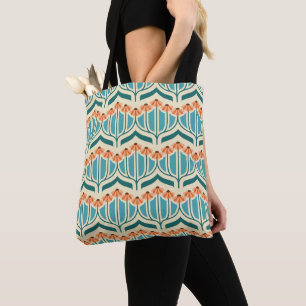 Retro marigolds tote bag