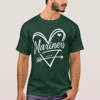 Retro Mariners Heart Arrow Fan Pride Gift for Men  T-Shirt