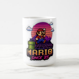 Retro Mario Since 85 Gamer Sticker Coffee Mug