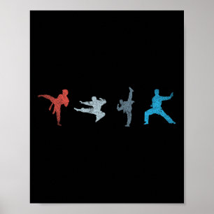 Retro Martial Arts Athlete Gift Karate Poster