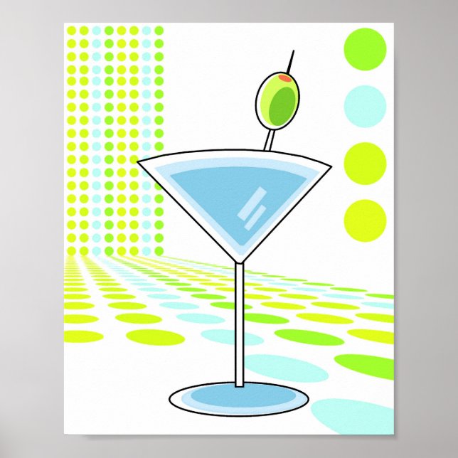 Retro Martini 8x10 Poster (Front)