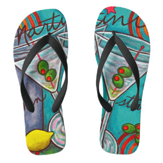 Retro Martini Adult, Wide Strap Flip Flops
