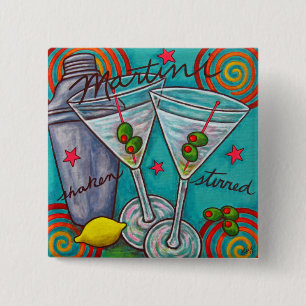 Retro Martini Button