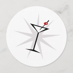 Retro Martini Cocktail Party Invitations