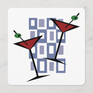 Retro Martini Cocktail Party Invitations