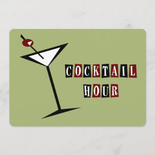 Retro Martini Cocktail Party Invitations