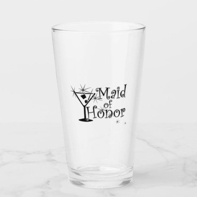 Retro Martini - Maid of Honour Black Glass (Front)