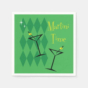Retro Martini Napkin