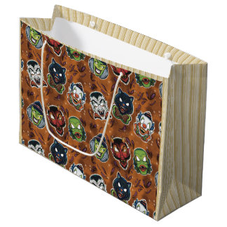 Retro Masks- Pumpkin Large Gift Bag